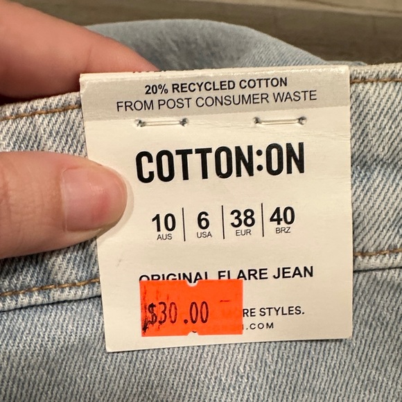 Cotton On Light Blue Flare Jeans - Picture 3 of 5